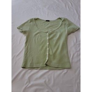 Brandy Melville Light Green Short Sleeve Top